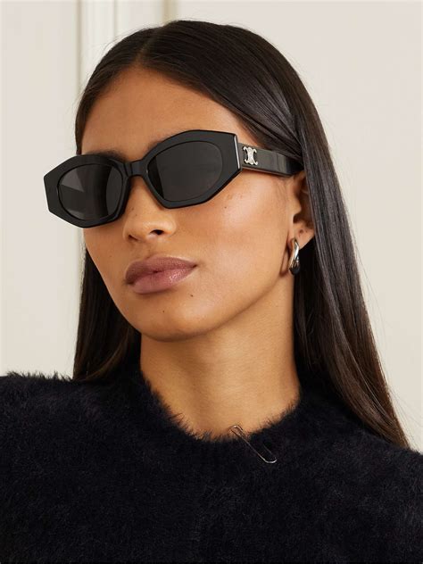 celine cat eye sunglasses in acetate with mirror lenses|are Celine sunglasses polarized.